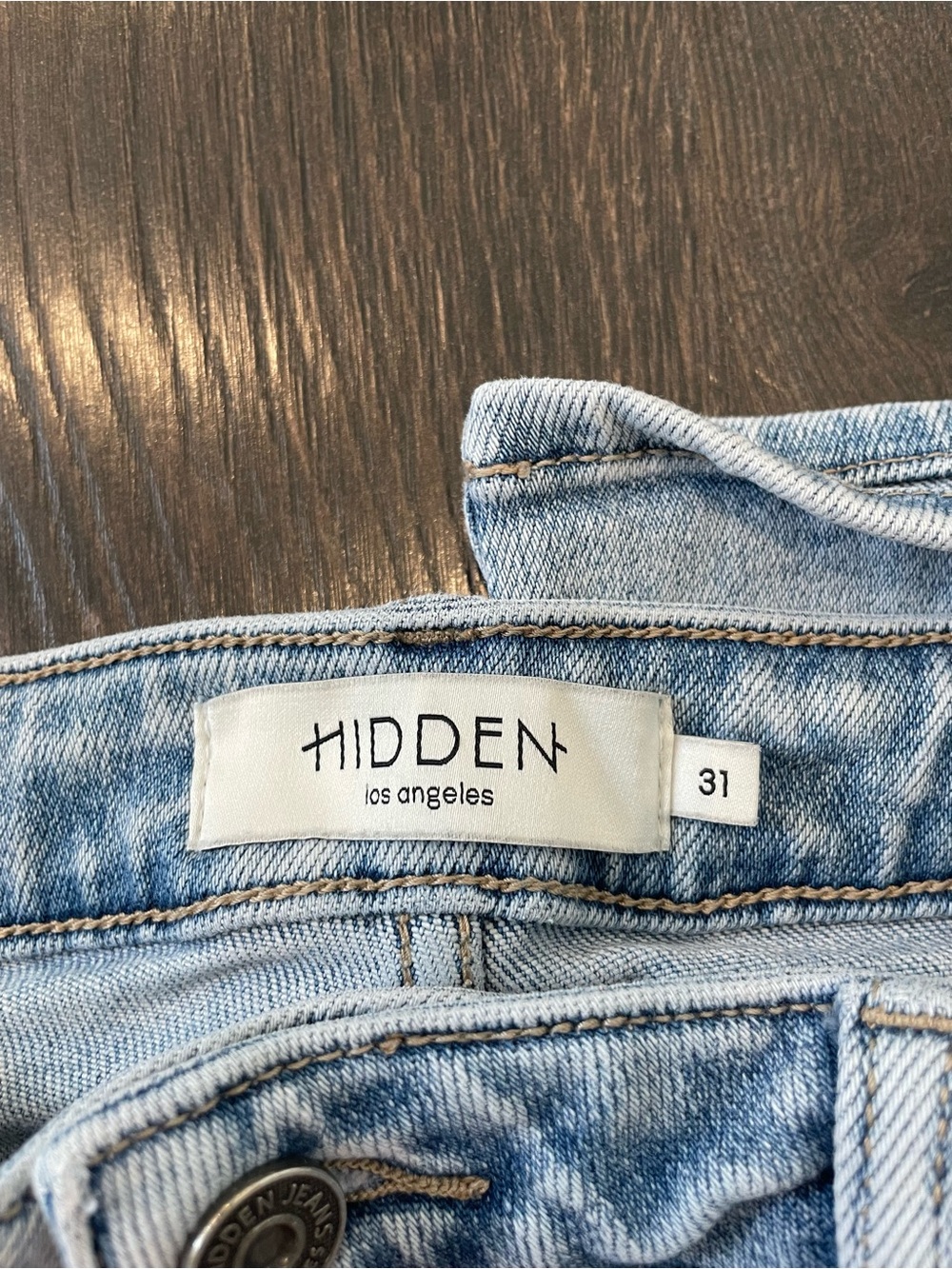 Hidden Los Angeles Jeans Straight Mom Jeans Size 31 Light Denim Designer - Picture 4 of 8